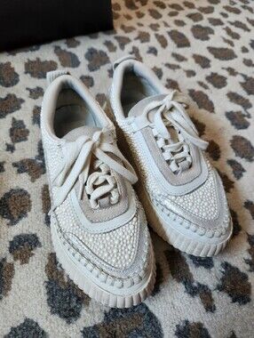 Dolce Vita Beaded Ivory Women's Fashion Sneaker